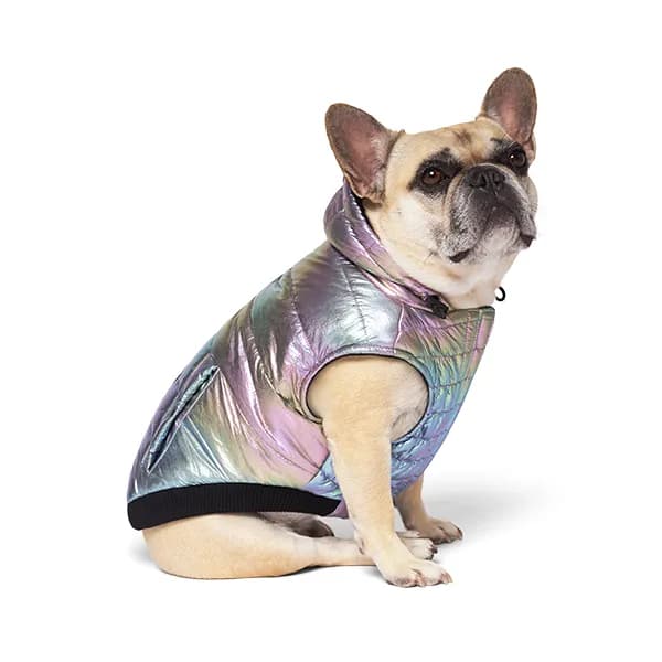 canada-pooch-shiny-puffer-vest-iridescent-side