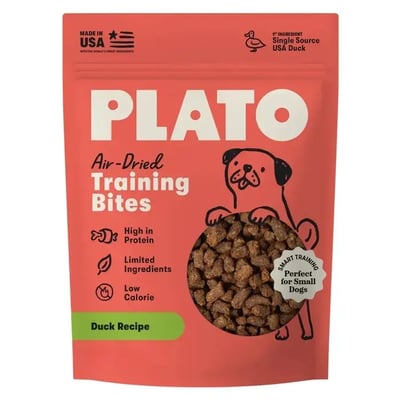 Plato-training-treats-duck