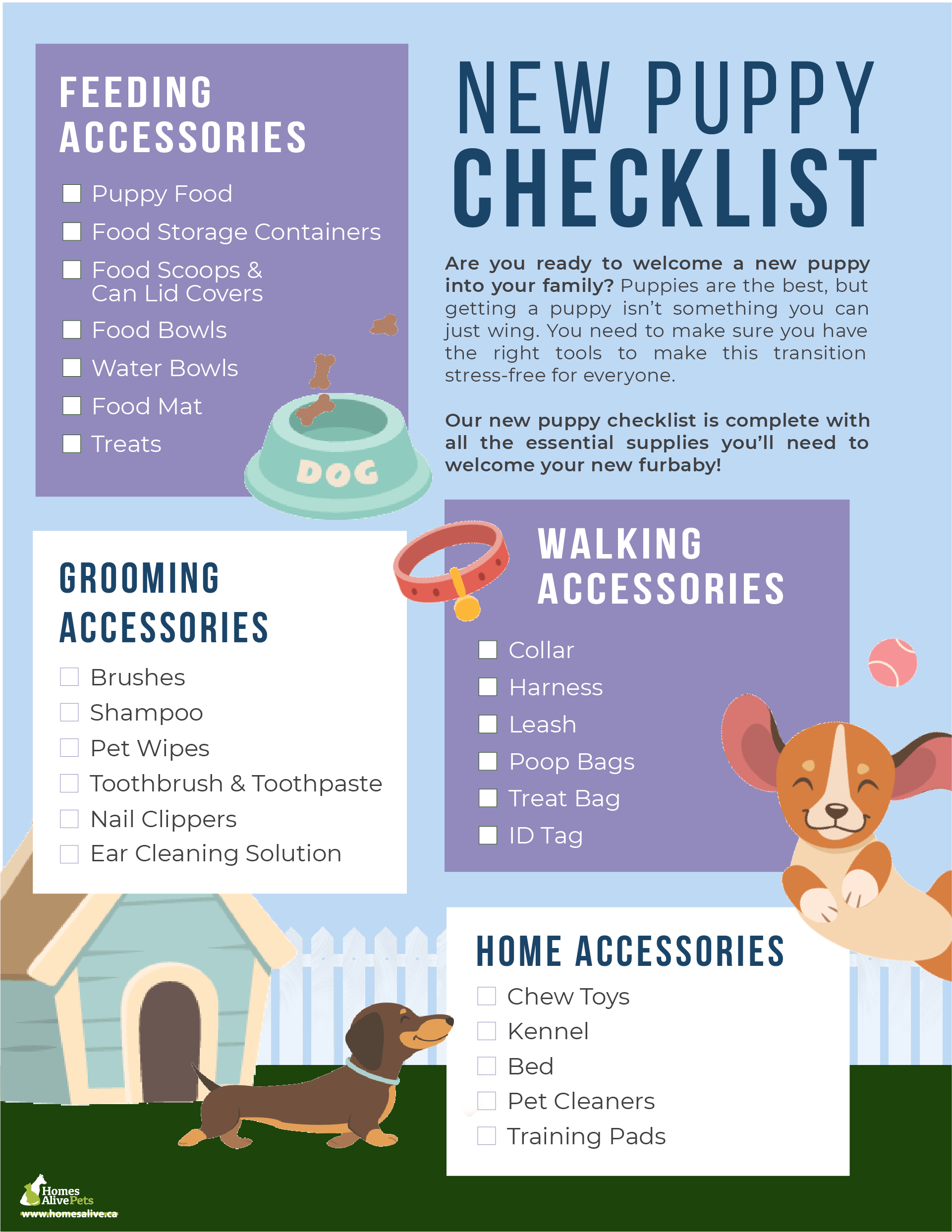 getting a puppy checklist