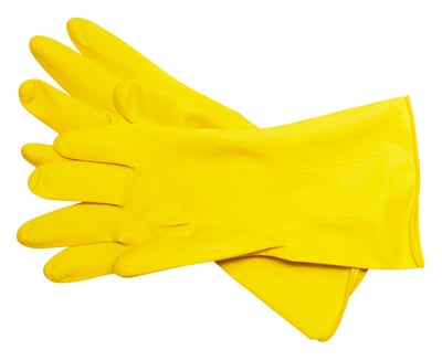 Yellow-rubber-dish-gloves